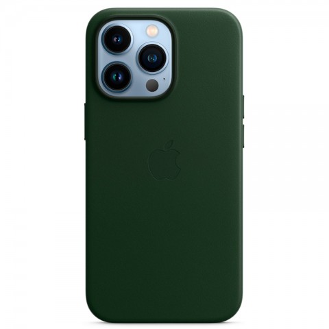 Кожаный чехол MagSafe для iPhone 13 Pro, Sequoia Green-6