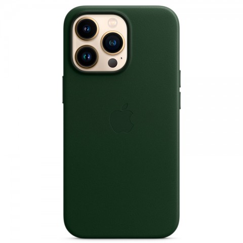 Кожаный чехол MagSafe для iPhone 13 Pro, Sequoia Green-5