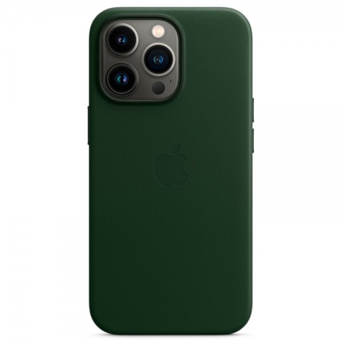 Кожаный чехол MagSafe для iPhone 13 Pro, Sequoia Green-3