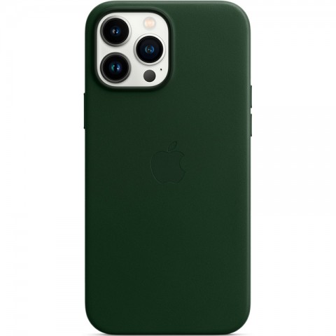 Кожаный чехол MagSafe для iPhone 13 Pro Max, Sequoia Green-2