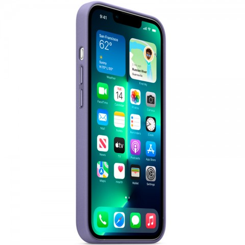 Кожаный чехол MagSafe для iPhone 13 Pro, Wisteria-3
