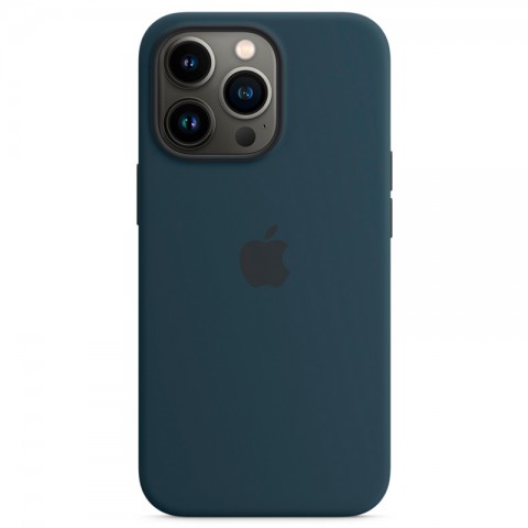Силиконовый чехол MagSafe для iPhone 13 Pro, Abyss Blue-4