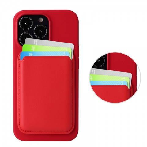 Кардхолдер для iPhone Leather Wallet, красный-3