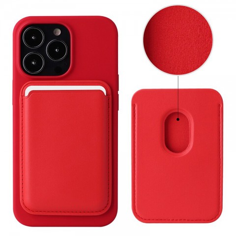 Кардхолдер для iPhone Leather Wallet, красный-2