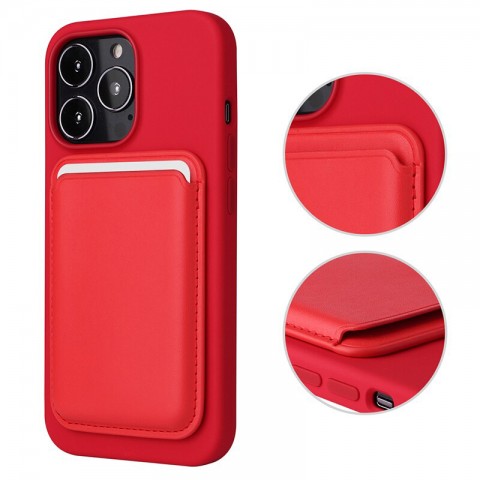 Кардхолдер для iPhone Leather Wallet, красный-1
