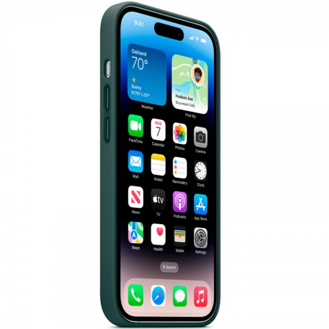 Кожаный чехол MagSafe для iPhone 14 Pro, Forest Green-1