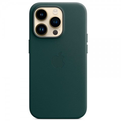 Кожаный чехол MagSafe для iPhone 14 Pro, Forest Green