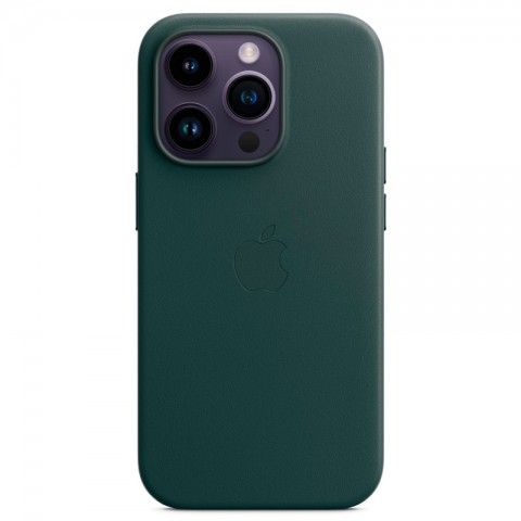 Кожаный чехол MagSafe для iPhone 14 Pro, Forest Green-3