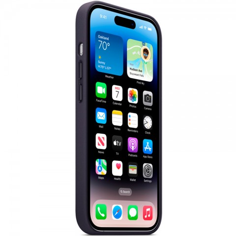 Кожаный чехол MagSafe для iPhone 14 Pro, Ink-2