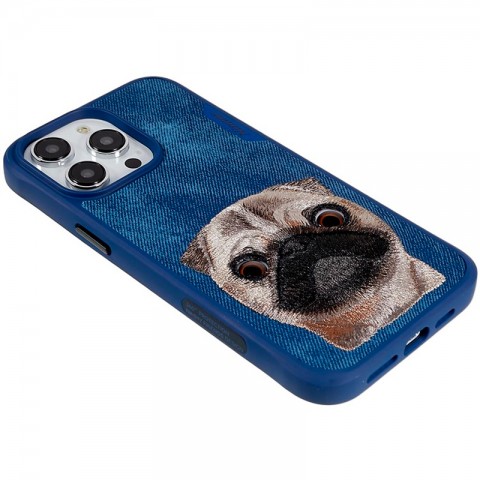 Чехол-накладка для iPhone 14 Pro Nimmy Собака с вышивкой-2