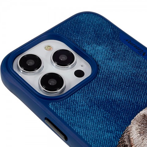 Чехол-накладка для iPhone 14 Pro Nimmy Собака с вышивкой-3