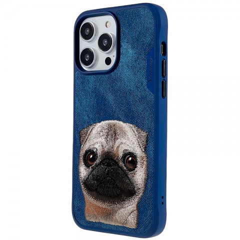 Чехол-накладка для iPhone 14 Pro Nimmy Собака с вышивкой-1
