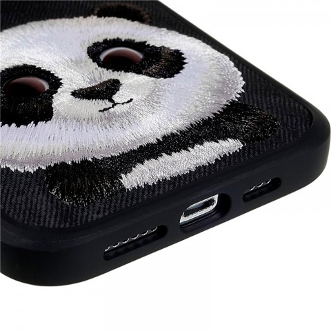 Чехол-накладка для iPhone 14 Pro Max Nimmy Panda с вышивкой-2