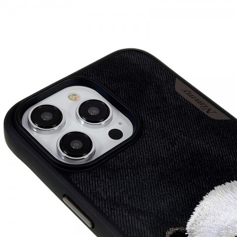 Чехол-накладка для iPhone 14 Pro Max Nimmy Panda с вышивкой-3