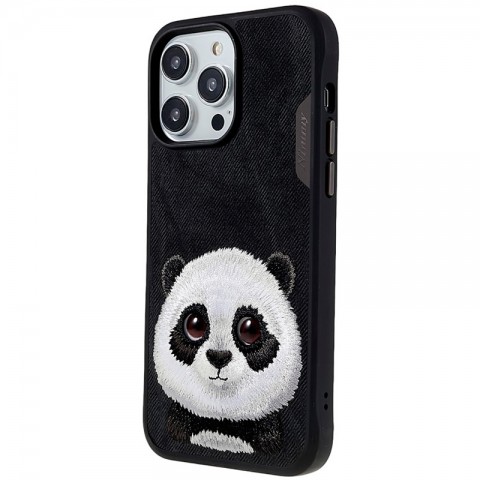 Чехол-накладка для iPhone 14 Pro Max Nimmy Panda с вышивкой-5