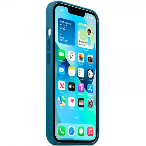 Силиконовый чехол MagSafe для iPhone 13, Blue Jay-6