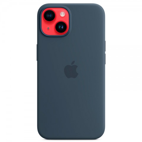 Силиконовый чехол MagSafe для iPhone 14, Storm Blue-4