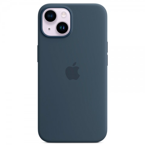 Силиконовый чехол MagSafe для iPhone 14, Storm Blue-1