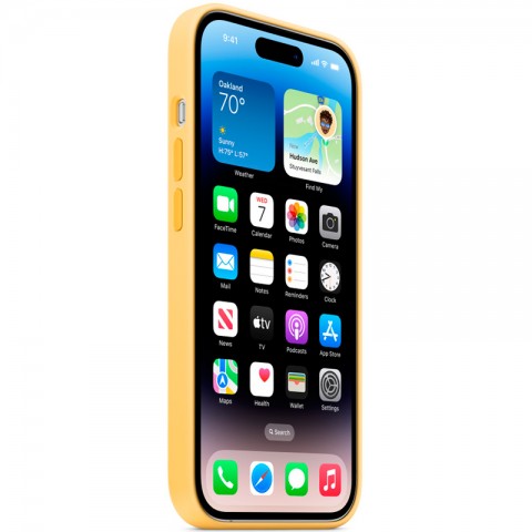 Силиконовый чехол MagSafe для iPhone 14 Pro, Sunglow-4