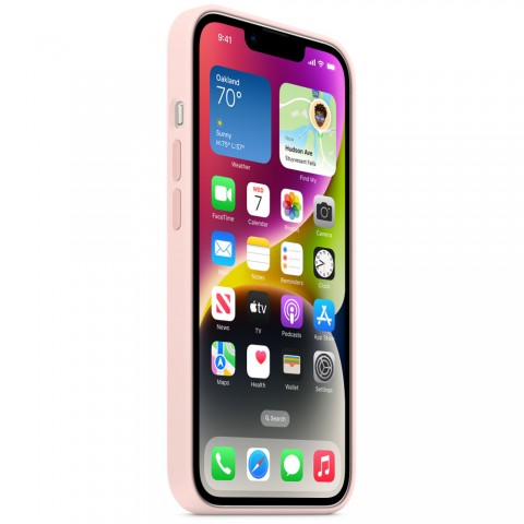 Силиконовый чехол MagSafe для iPhone 14, Chalk Pink-6