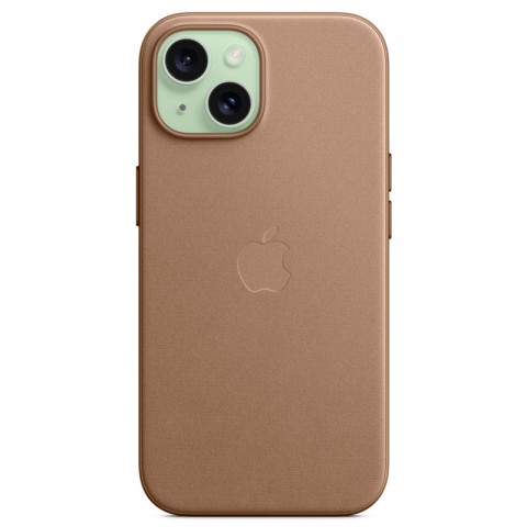 Чехол FineWoven с MagSafe для iPhone 15, цвет: Taupe (серо-коричневый)-2