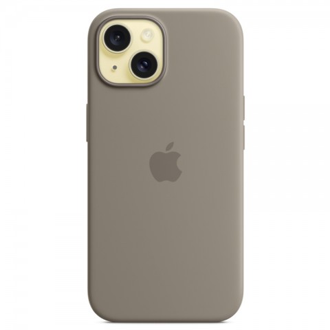 Силиконовый чехол с MagSafe для iPhone 15, цвет: Clay (глиняный)