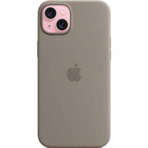 Силиконовый чехол с MagSafe для iPhone 15 Plus, цвет: Clay (глиняный)-2