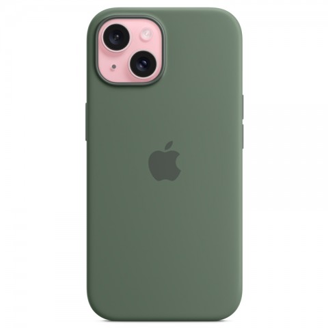Силиконовый чехол с MagSafe для Apple iPhone 15 в цвете Cypress (Кипарис)-2