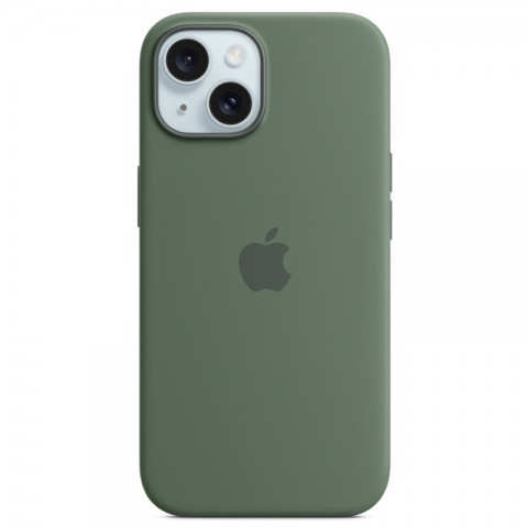 Силиконовый чехол с MagSafe для Apple iPhone 15 в цвете Cypress (Кипарис)-3