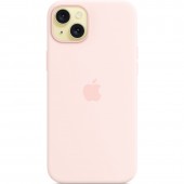 Силиконовый чехол MagSafe для iPhone 15 Plus, Light Pink Силиконовый чехол MagSafe для iPhone 15 Plus, Light Pink