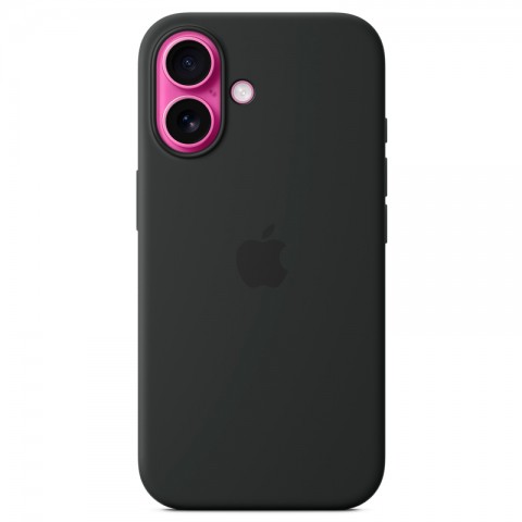 Черный чехол из эко-кожи с MagSafe для iPhone 16