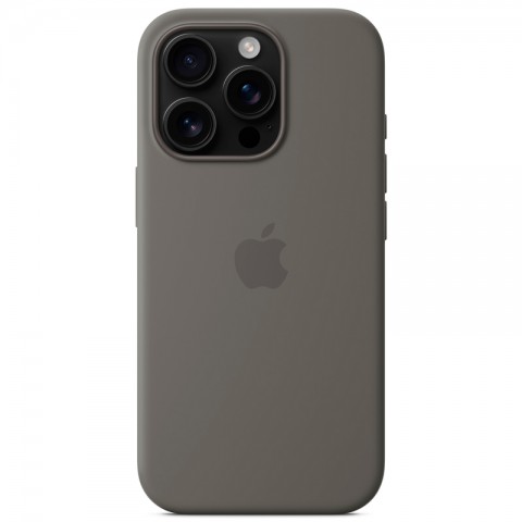 Силиконовый чехол с MagSafe для iPhone 16 Pro, цвет: Gray (серый)-3
