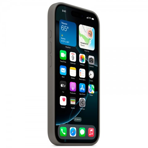 Силиконовый чехол с MagSafe для iPhone 16 Pro, цвет: Gray (серый)-4