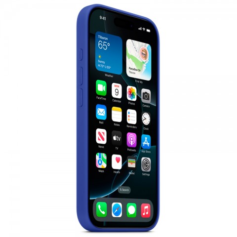 Силиконовый чехол с MagSafe для iPhone 16 Pro, цвет: Ultramarine (ультрамарин)-4