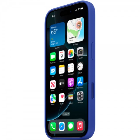 Силиконовый чехол с MagSafe для iPhone 16 Pro Max, цвет: Ultramarine (ультрамарин)-3