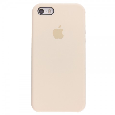 Чехол силиконовый для iPhone SE, бежевый