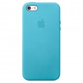 Чехол-накладка для iPhone 5/5S/SE Apple Case кожаный, голубой Чехол-накладка для iPhone 5/5S/SE Apple Case кожаный, голубой