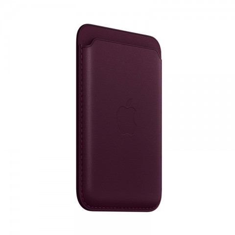 Чехол-бумажник iPhone Leather Wallet with MagSafe, бордовый-1
