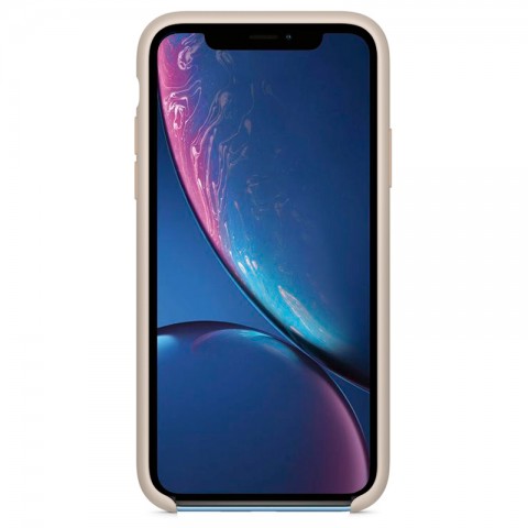 Силиконовый чехол для iPhone Xr, бежевый-1