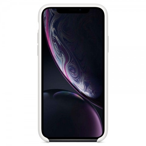 Силиконовый чехол для iPhone Xr, белый-1