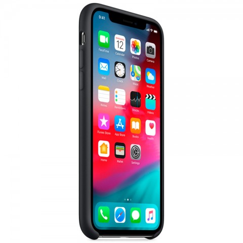 Силиконовый чехол для iPhone Xs, черный-2