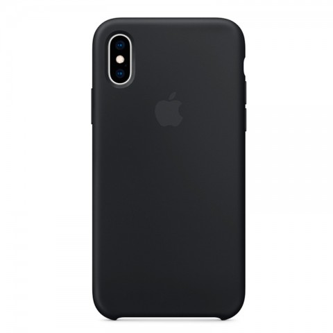 Силиконовый чехол для iPhone Xs, черный