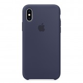 Силиконовый чехол для iPhone Xs, тёмно-синий Силиконовый чехол для iPhone Xs, тёмно-синий
