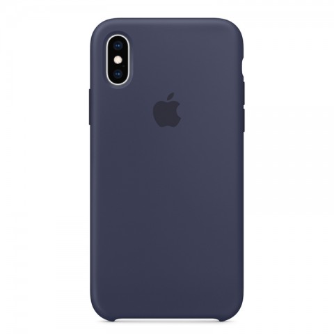 Силиконовый чехол для iPhone Xs, тёмно-синий