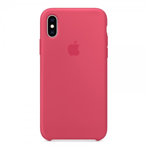 Силиконовый чехол для iPhone Xs, «красный каркаде»