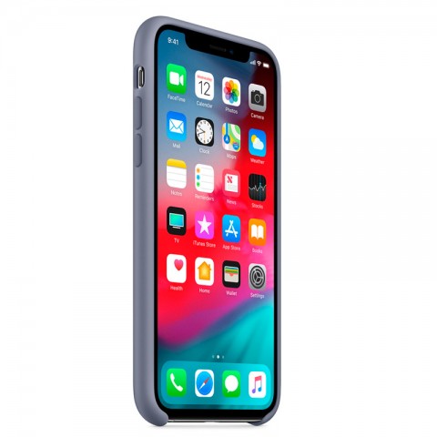 Силиконовый чехол для iPhone Xs, «тёмная лаванда»-2