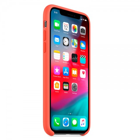 Силиконовый чехол для iPhone Xs, «спелый нектарин»-2