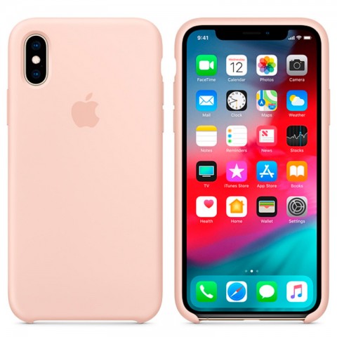 Силиконовый чехол для iPhone Xs, «розовый песок»-1
