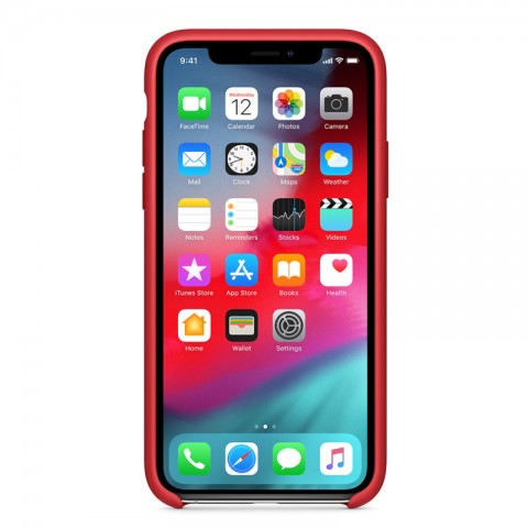 Силиконовый чехол для iPhone Xs, (PRODUCT) Red-1