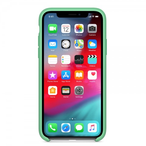 Силиконовый чехол для iPhone Xs, «нежная мята»-1